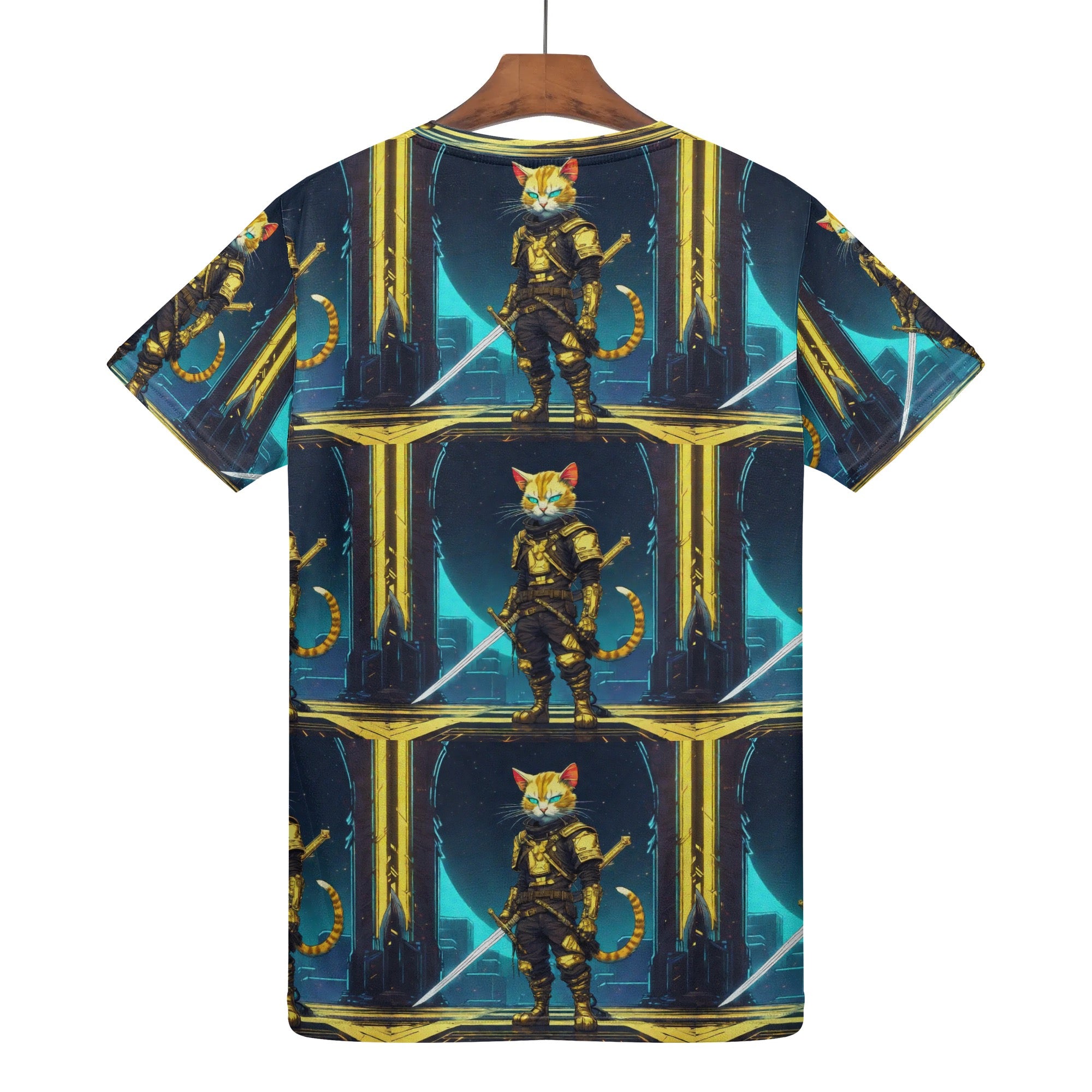 Warrior cat. All Over Print polyester T-Shirt