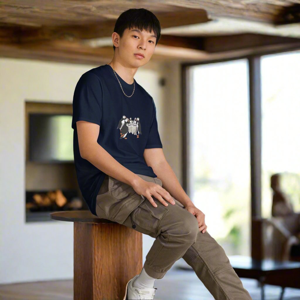 Puffins do lunch. Short-Sleeve Unisex T-Shirt