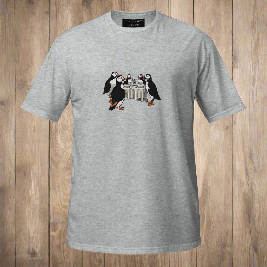 Puffins do lunch. Short-Sleeve Unisex T-Shirt