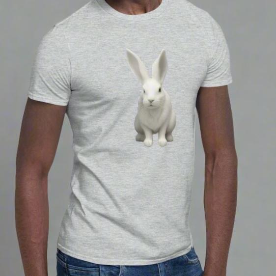 Lucky white bunny. Short-Sleeve Unisex T-Shirt