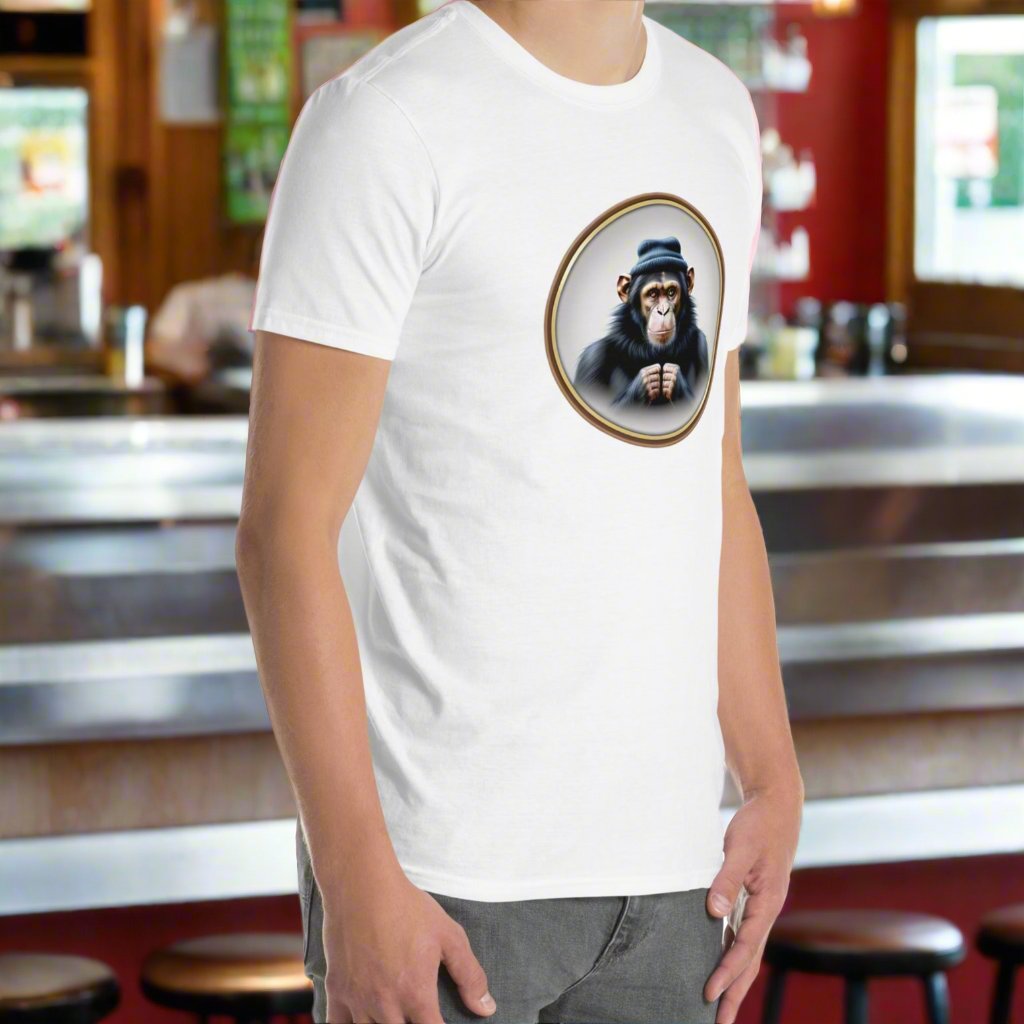 Chimp in woolly hat Short-Sleeve Unisex T-Shirt