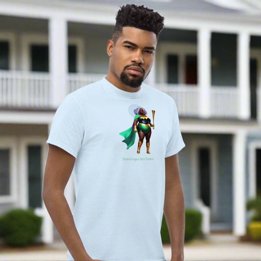 Retired super hero Pearlean. Unisex classic tee
