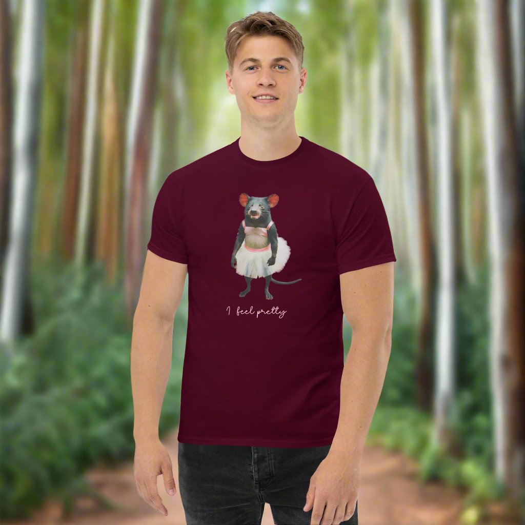 unisex classic tee maroon front 6697453494bd4