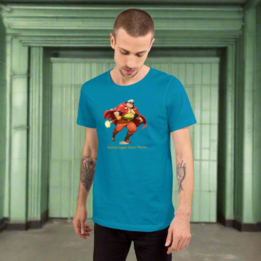 Retired super hero Norm. Unisex t-shirt