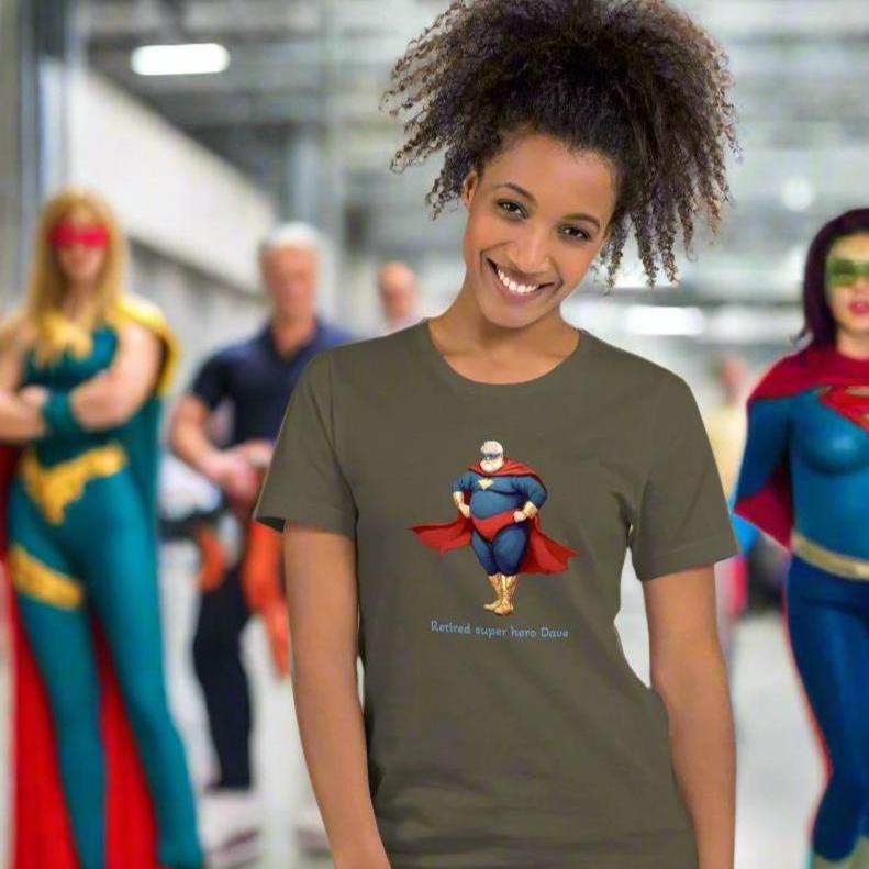 Retired super hero Dave. Unisex t-shirt