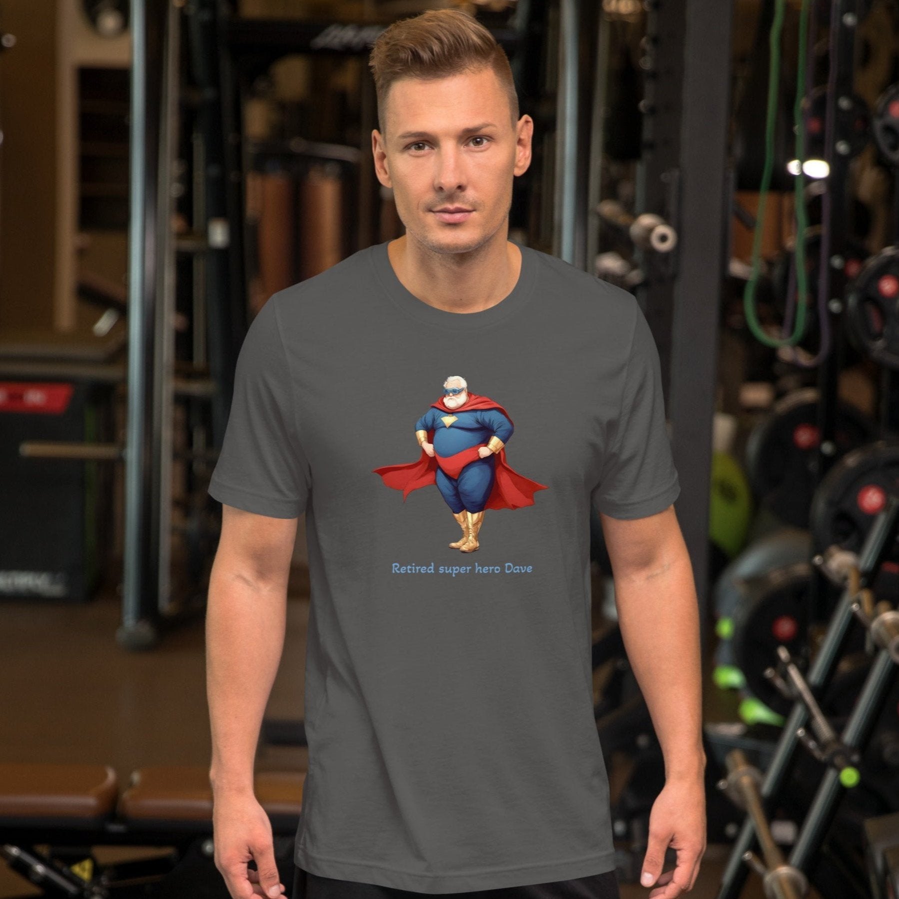Retired super hero Dave. Unisex t-shirt