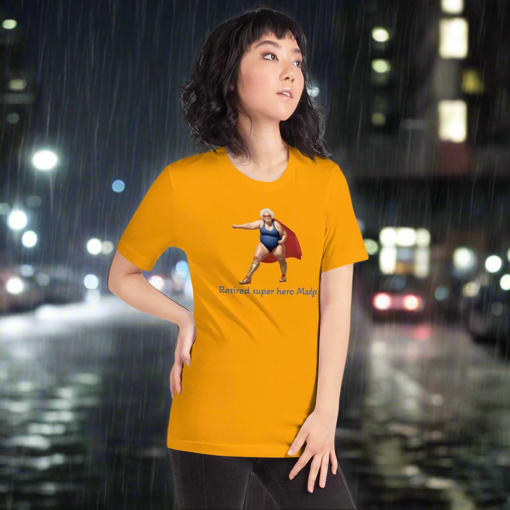 Retired Super hero Madge Unisex t-shirt