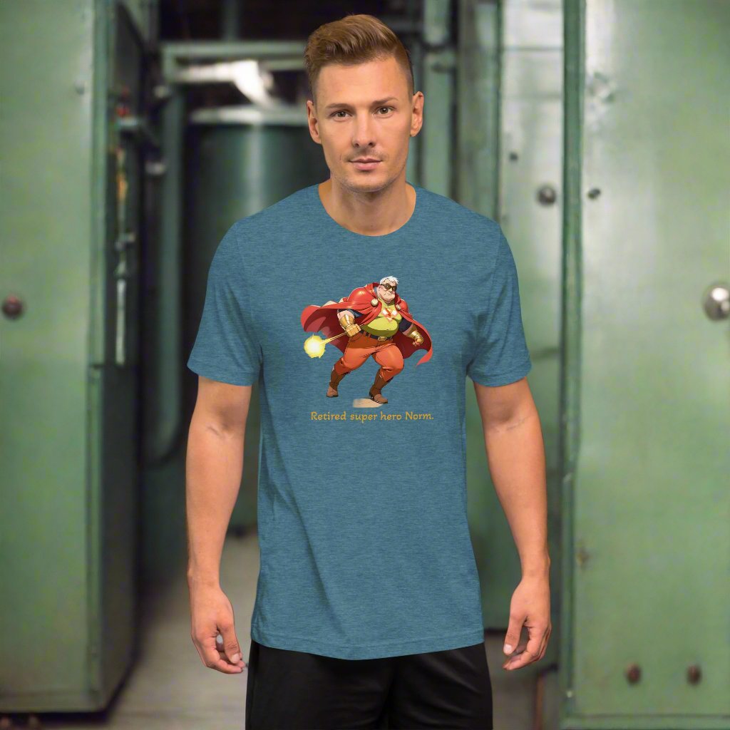 Retired super hero Norm. Unisex t-shirt