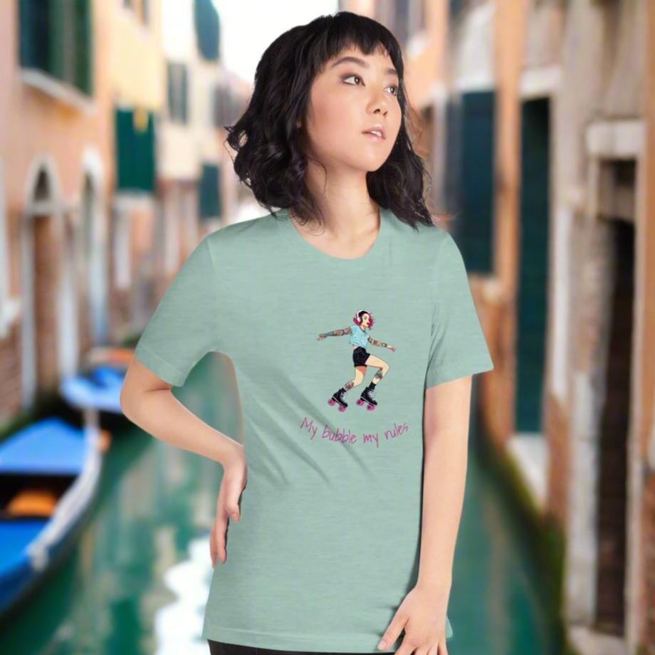 unisex staple t shirt heather prism dusty blue right front 669ae3754903a