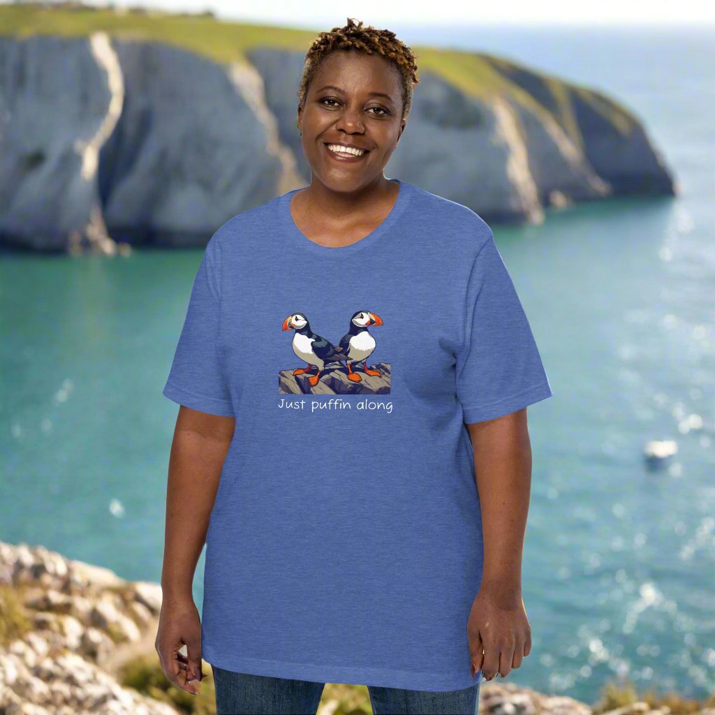 Just puffin along. Unisex t-shirt