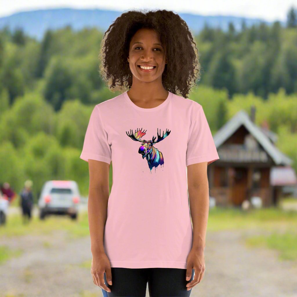 Psychedelic Moose Unisex t-shirt