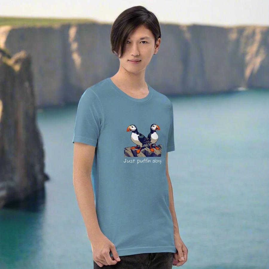 Just puffin along. Unisex t-shirt